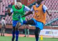 Liberia’s U-17 girls national team players training at the Samuel Kanyon Doe Sports Complex ahead of the WAFU Women’s U-17 Tournament in Monrovia.