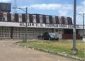 Front view of William V.S. Tubman High School in Sinkor, Monrovia, where a mysterious blood stain at the entrance forced a temporary suspension of classes.