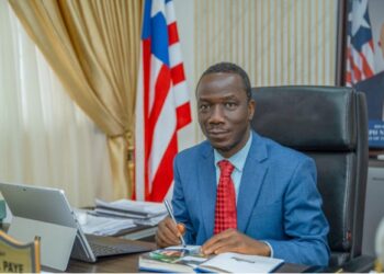Liberia’s Minister of Mines and Energy, Wilmot Paye, at his office ahead of a forum on mining, money laundering and terrorist financing.