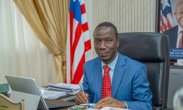 Liberia’s Minister of Mines and Energy, Wilmot Paye, at his office ahead of a forum on mining, money laundering and terrorist financing.