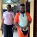 Defendant Bill Jallah being escorted from Criminal Court ‘B’ in Monrovia after being convicted of murdering his girlfriend, Princess Zuo Wesseh, in Paynesville