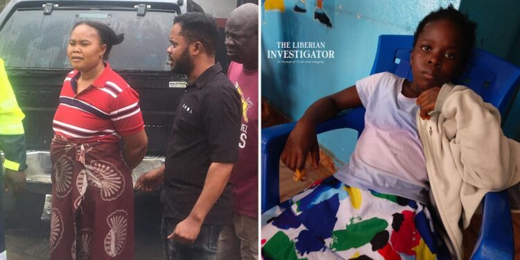 A 10-year-old Liberian girl injured after her finger was mutilated; police arrest suspect and husband in New Georgia.