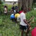 Residents in Buchanan, Grand Bassa County, collecting fuel from a leaking tanker belonging to missionaries, initially mistaken for an oil discovery.