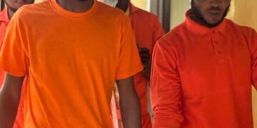Capitol arson trial defendants in orange suits