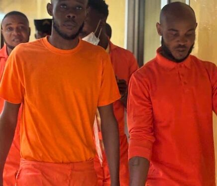 Capitol arson trial defendants in orange suits