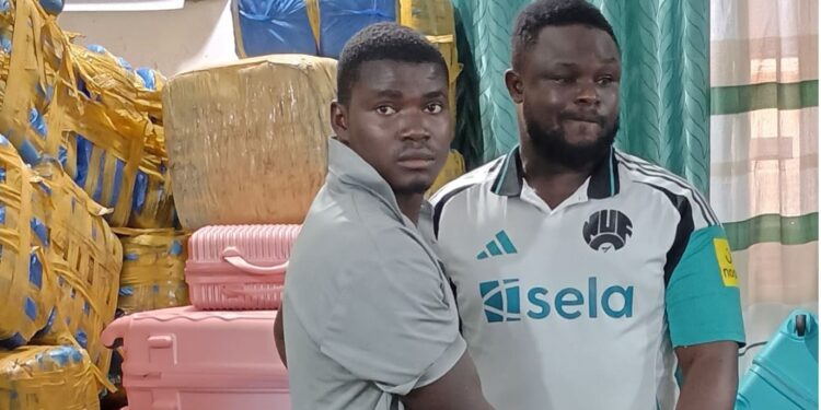 Liberian Drug Enforcement Agency arrests two suspects in a $146,000 Brewerville drug bust involving 1,929 kilograms of compressed marijuana