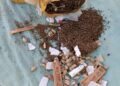 Bag of marijuana and drug paraphernalia seized by joint security forces from illegal miners in Liberia’s Sapo National Park