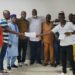 Liberia’s stevedores and union leaders celebrate after signing a landmark labor agreement with APM Terminals, securing higher wages and stronger protections