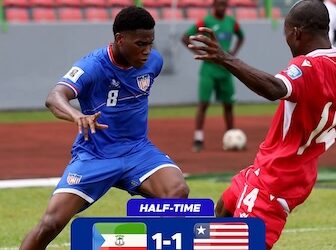 Liberia’s Nicholas Andrews in action against Equatorial Guinea during the 2026 FIFA World Cup Qualifiers in Malabo, where he scored the equalizer in a 1–1 draw.