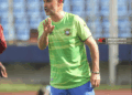 FC Fassell coach Amir Alagic reacts after his team’s narrow 1-0 Super Cup victory