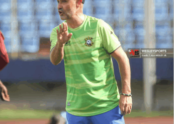 FC Fassell coach Amir Alagic reacts after his team’s narrow 1-0 Super Cup victory