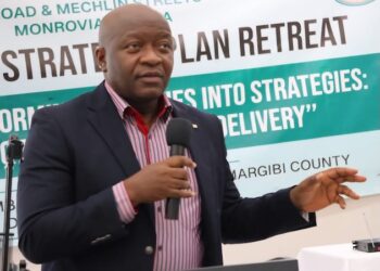 Finance Minister Augustine Kpehe Ngafuan addresses MFDP staff at the 2025–2029 Strategic Plan Retreat, emphasizing integrity, accountability, and efficiency in service delivery