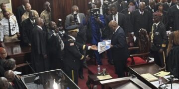 President Joseph Nyuma Boakai speaks at the opening of the October Term of the Supreme Court, reaffirming his commitment to justice and judiciary reforms in Liberia