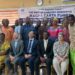 British Chargé d’Affaires Simon Tooth and Liberian justice advocates pose with civil society leaders at the launch of the Abolition of the Death Penalty Project in Monrovia.