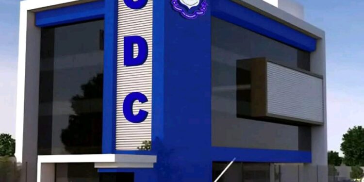 Architectural rendering of the planned Congress for Democratic Change (CDC) headquarters in Congo Town, approved by court for groundbreaking amid a land dispute