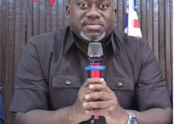 LERC Chairman Claude J. Katta speaks during a press briefing announcing the submission of LEC’s new 2026–2028 electricity tariff proposal for review.