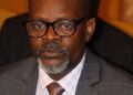Senator Abraham Darius Dillon speaks at Capitol Hill as he calls on the General Auditing Commission to investigate Liberia’s alien work permit regime for transparency and reform.