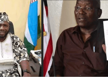 Grand Gedeh County Representative Jacob C. Debee and Superintendent Alex Grant at the center of a controversy over a 30-year land lease to a Burkinabé investor.