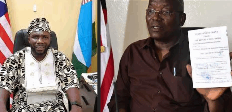 Grand Gedeh County Representative Jacob C. Debee and Superintendent Alex Grant at the center of a controversy over a 30-year land lease to a Burkinabé investor.