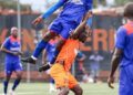 LISCR FC players celebrate their third straight win in the 2025–26 LFA First Division season, while defending champions FC Fassell struggle to find form