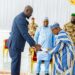 Ambassador Forkpa Gizzie Sr. presents his Letters of Credence to President Mamadi Doumbouya in Conakry, marking Liberia’s renewed diplomatic relations with Guinea