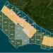 A map showing Liberia’s offshore oil blocks along the Atlantic coast, linked to new exploration agreements between the government, TotalEnergies, and Oranto.