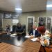 Officials of APM Terminals Liberia and the Dock Workers Union sign a new Collective Bargaining Agreement at the National Port Authority in Monrovia.