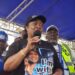 Former Vice President Jewel Howard Taylor addresses supporters at the CDC headquarters groundbreaking in Monrovia, reaffirming NPP’s loyalty to the coalition.