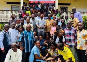 Local government officials from Maryland, Sinoe, River Gee, Grand Kru, and Grand Gedeh counties pose after completing an LACC anti-corruption training in Harper