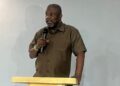 LACRA Acting Director General Dan Saryee delivers opening remarks at a capacity-building workshop for cocoa, coffee, and palm-oil inspectors in Paynesville, Liberia.