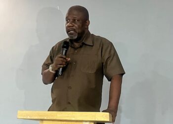LACRA Acting Director General Dan Saryee delivers opening remarks at a capacity-building workshop for cocoa, coffee, and palm-oil inspectors in Paynesville, Liberia.