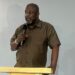 LACRA Acting Director General Dan Saryee delivers opening remarks at a capacity-building workshop for cocoa, coffee, and palm-oil inspectors in Paynesville, Liberia.