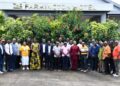 a group photo of journalists and officials of the Liberia Revenue Authority