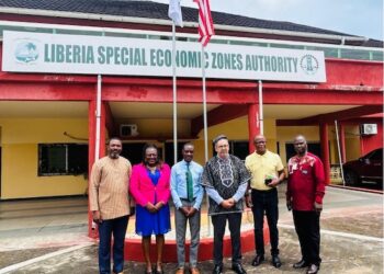 LSEZA Executive Chairman Prince Wreh hosts Moroccan Ambassador Lahoucine Rahmouni and delegation in Monrovia to strengthen Liberia–Morocco trade and investment ties.