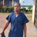 Traditional healer Madiswon Gaye, known as “Dao-Dao,” leaves the Eighth Judicial Circuit Court in Sanniquellie after being sentenced to five years for manslaughter in a failed bulletproof ritual.