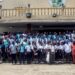 Participants at the Monrovia Tech Summit 2025 pose for a group photo, showcasing Liberia’s growing youth innovation and technology movement.