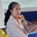 University of Liberia President Dr. Layli Maparyan speaks during the launch of UL’s five-year strategic plan aimed at ranking among Africa’s top 300 universities by 2029
