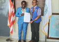 Officials from NPHIL and the Ministry of National Defense sign an MOU in Monrovia to strengthen Liberia’s public health security and epidemic preparedness