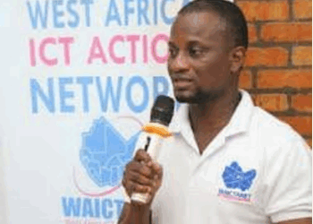 Peterking Quaye, WAICTANet regional executive director, speaking ahead of the 3rd Annual Liberia Digital and Financial Inclusion Roundtable 2025 at Orange Digital Center Liberia