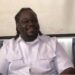 Samuel S. Dean, Executive Director of the National Commission on Disabilities, speaks at a press conference in Monrovia following the protest by visually impaired Liberians