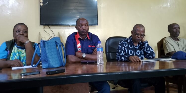 Bomi County Superintendent Miatta Dorley and regional officials attend a security meeting in Tubmanburg to discuss border safety ahead of Liberia’s UN Security Council role