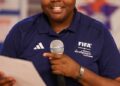 FIFA Women’s Football Technical Expert Thubaelihle Bridgette Sibanda speaks at a capacity-building workshop for women’s football stakeholders in Monrovia.