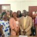 Officials from the Environmental Protection Agency, Monrovia City Corporation, and partners pose after signing an MOU to launch the Solid Waste Management Transformative Pilot Project in Monrovia.