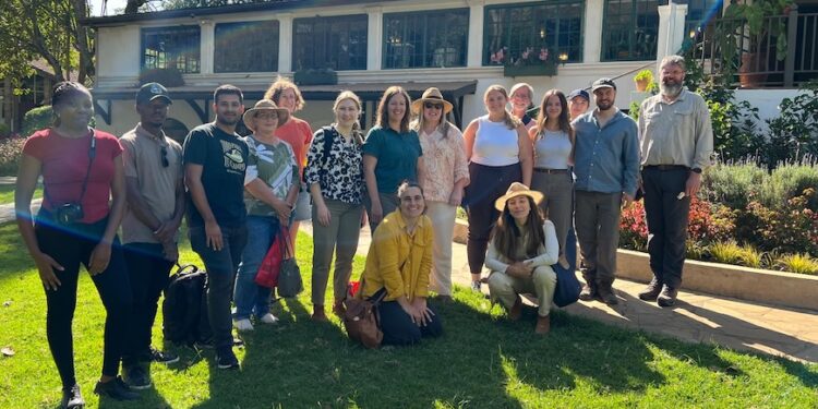 A group of global agricultural journalists and young leaders pose after completing the 2025 IFAJ-Alltech Boot Camp in Nairobi, Kenya, ahead of the World Congress