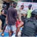 Liberia Drug Enforcement Agency officers search a businessman’s truck loaded with soap in Bernard’s Farm, Monrovia, after receiving a tip about possible narcotics