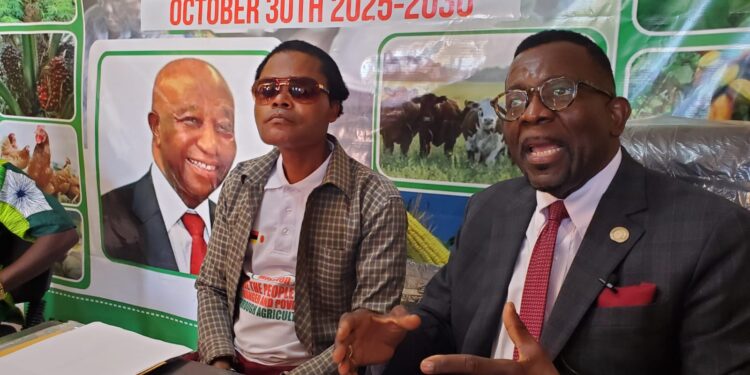 WFI-MAC CEO Lincoln Z. Cooper and Board Chair Dr. John Wulu address the press in Monrovia to announce the five-year “Operation Feed the Nation, Liberia” campaign to empower farmers and boost food security nationwide.