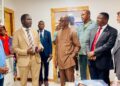 Liberian lawmakers tour the EPA’s new state-of-the-art environmental laboratory in Monrovia alongside EPA Executive Director Dr. Emmanuel Urey Yarkpawolo