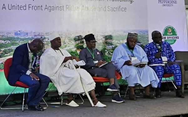 Religious leaders participate in the Africa Colloquium Against Human Trafficking in Lagos, Nigeria, where Bishop Kortu K. Brown urged unity against ritual killings