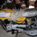 Motorcycles and road maintenance tools donated by the National Road Fund to the Ministry of Internal Affairs in Lofa County to support community-led road repair and maintenance