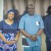 Foreign Minister Sara Beysolow Nyanti, Youth and Sports Minister Cllr. Jeror Cole Bangalu, and LFA President Mustapha Raji after a joint meeting in Monrovia on strengthening Liberia–Serbia sports relations